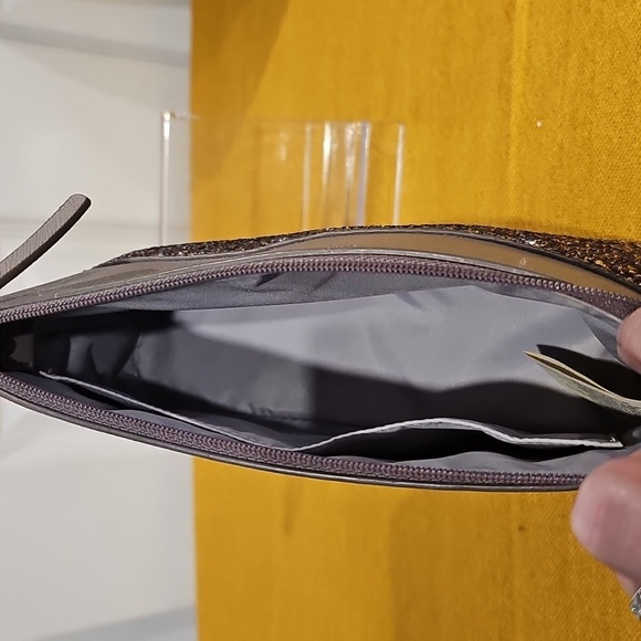 Kate Spade Little Shiloh All That Glitters Cosmetic Make-up Bag - Taupe … - Picture 8 of 12